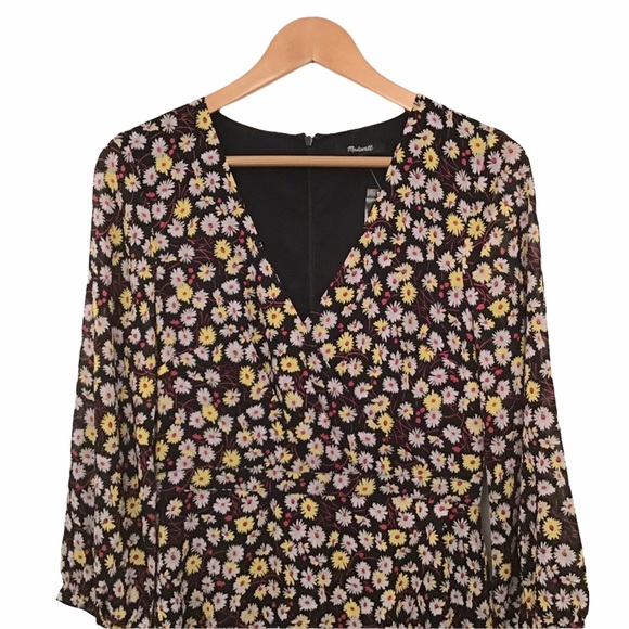 Madewell Wrap Front Maxi Dress French Floral - Picture 4 of 9